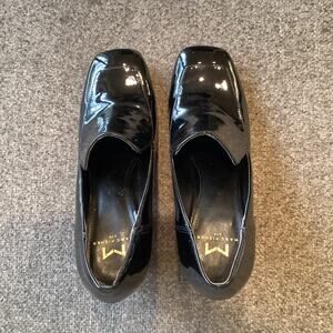 Marc Fisher Black Patent Leather Loafers, Size 6.5 Preloved in Excellent Cond.